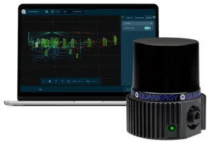 Q-TRACK interface showing overlapping M-Series 3D LiDAR coverage