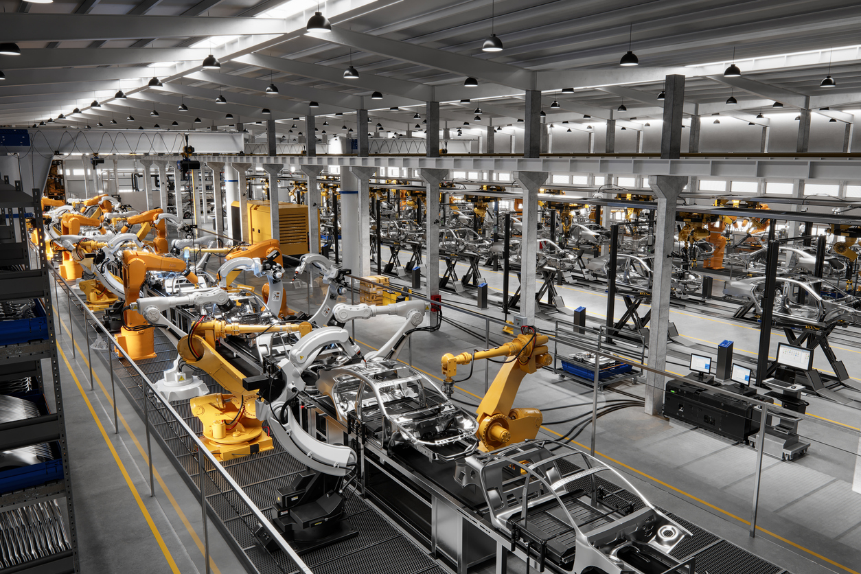 Automation in a car plant