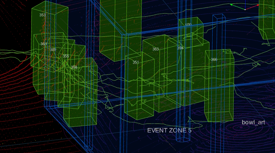 3D LiDAR visitor tracking zone map for museum exhibit