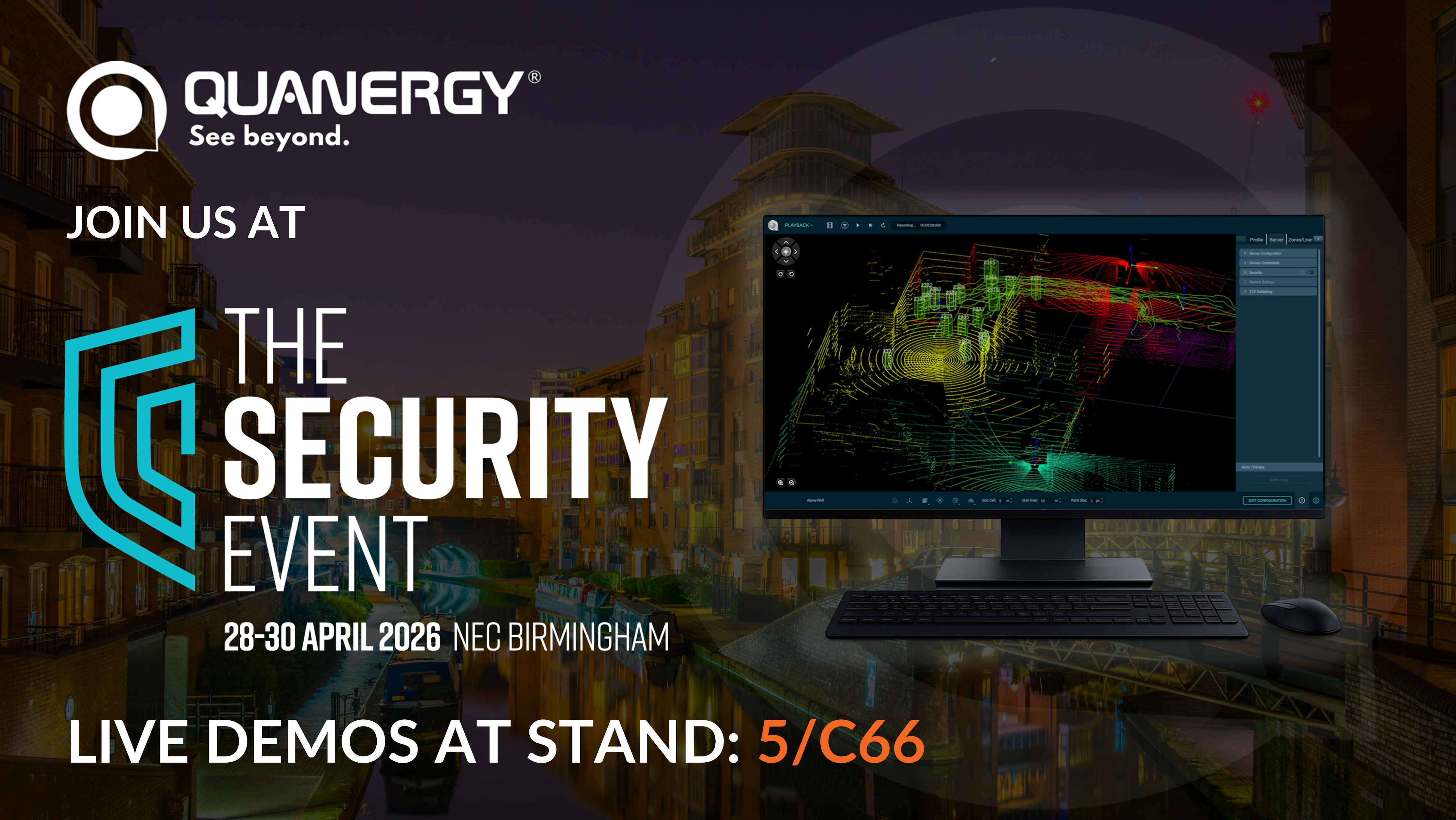 Quanergy at The Security Event 2026 Birmingham showcasing 3D LiDAR security solutions